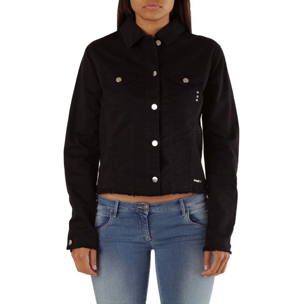 veste Met en jean noir en coton