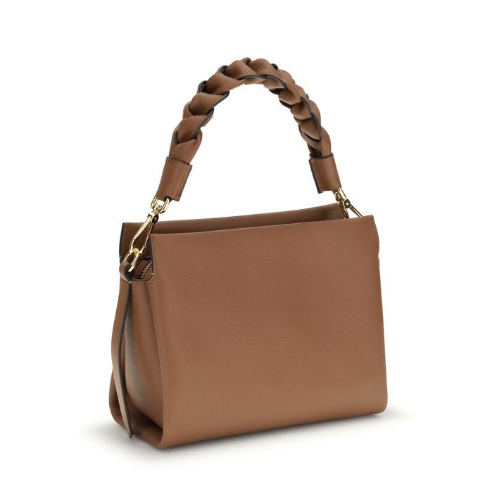 Sac à main Bos Taurus en cuir de veau beige Coccinelle