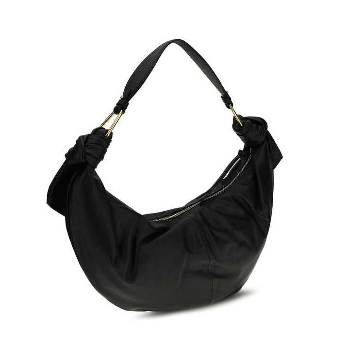 Bolso de hombro Bos Taurus de piel de becerro negra Coccinelle