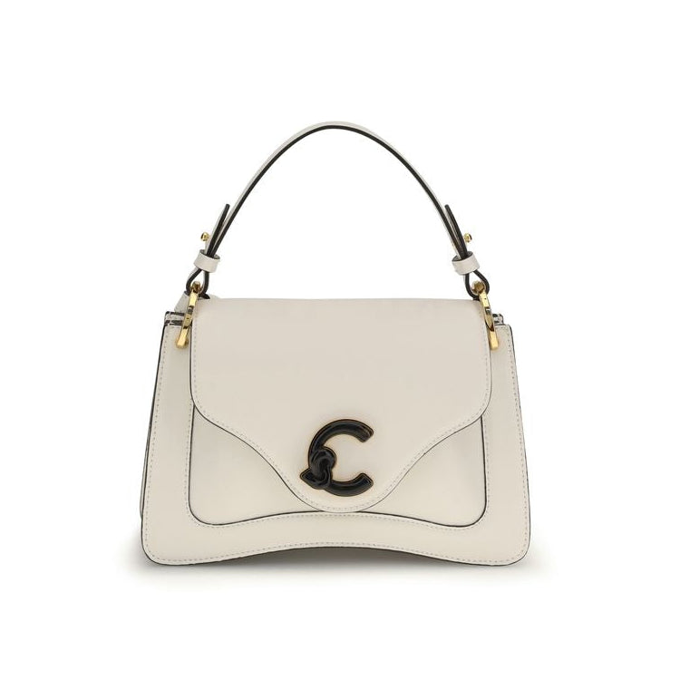Sac bandoulière Bos Taurus en cuir de veau beige Coccinelle