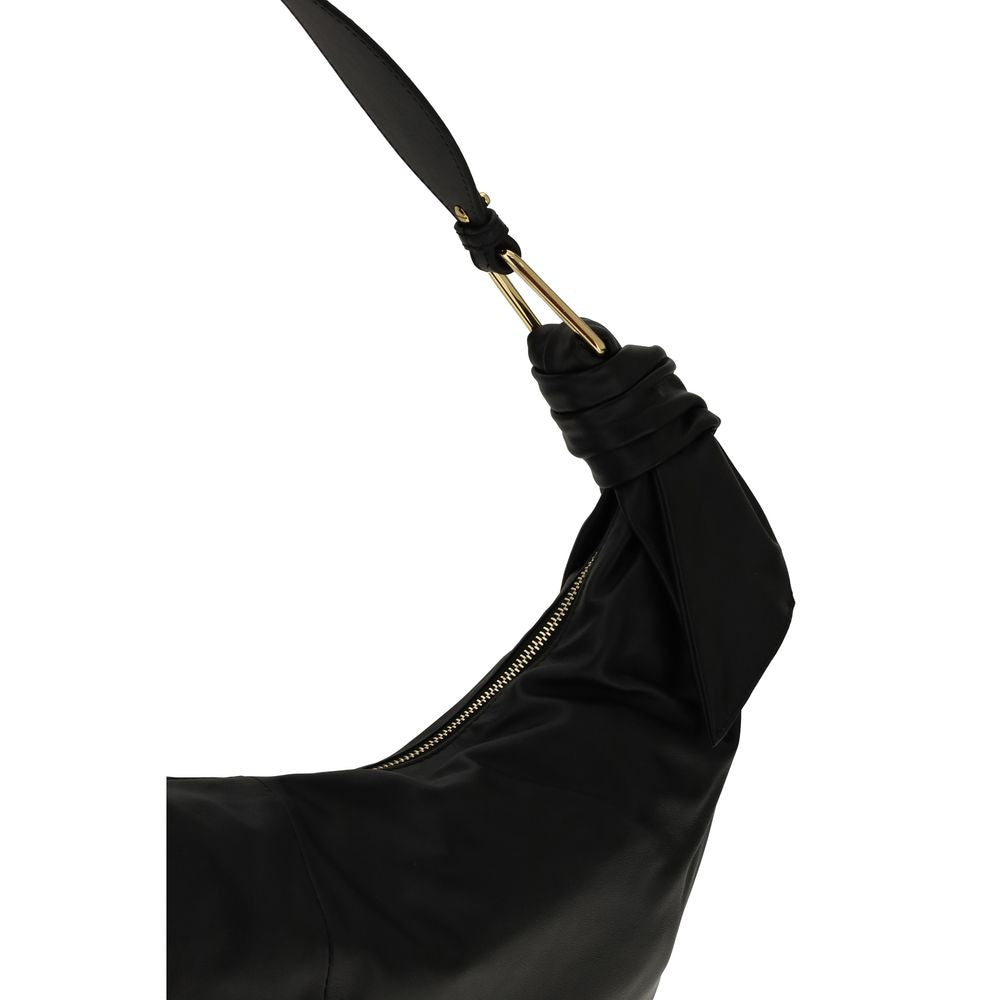 Bolso de hombro Bos Taurus de piel de becerro negra Coccinelle