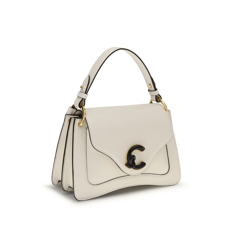 Sac bandoulière Bos Taurus en cuir de veau beige Coccinelle