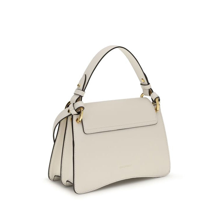 Sac bandoulière Bos Taurus en cuir de veau beige Coccinelle