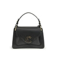 Bolso de hombro Bos Taurus de piel de becerro negra Coccinelle