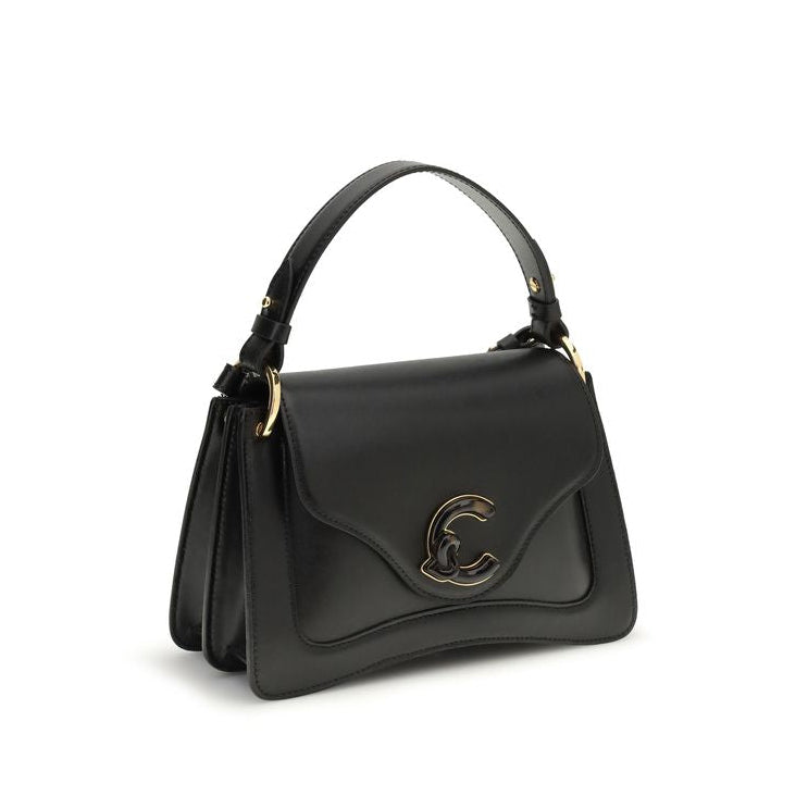 Bolso de hombro Bos Taurus de piel de becerro negra Coccinelle