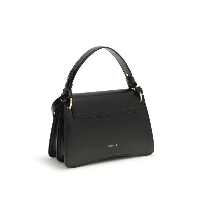 Bolso de hombro Bos Taurus de piel de becerro negra Coccinelle