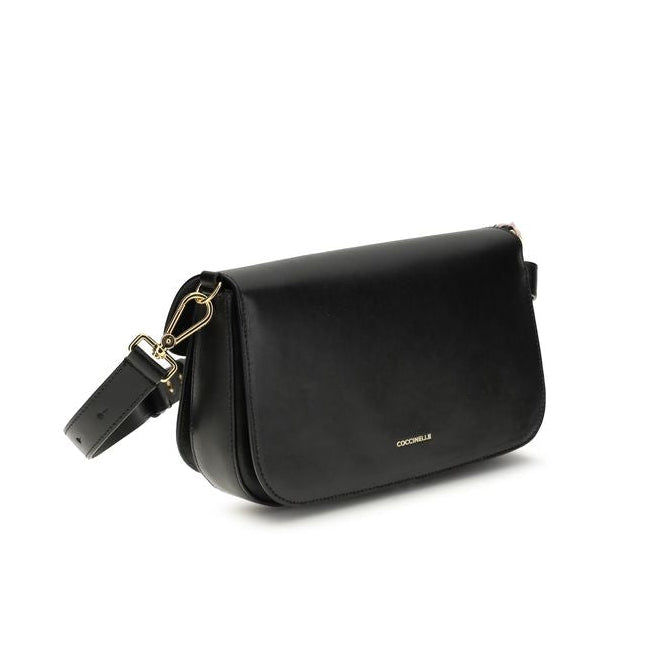 Sac bandoulière Bos Taurus en cuir de veau noir Coccinelle