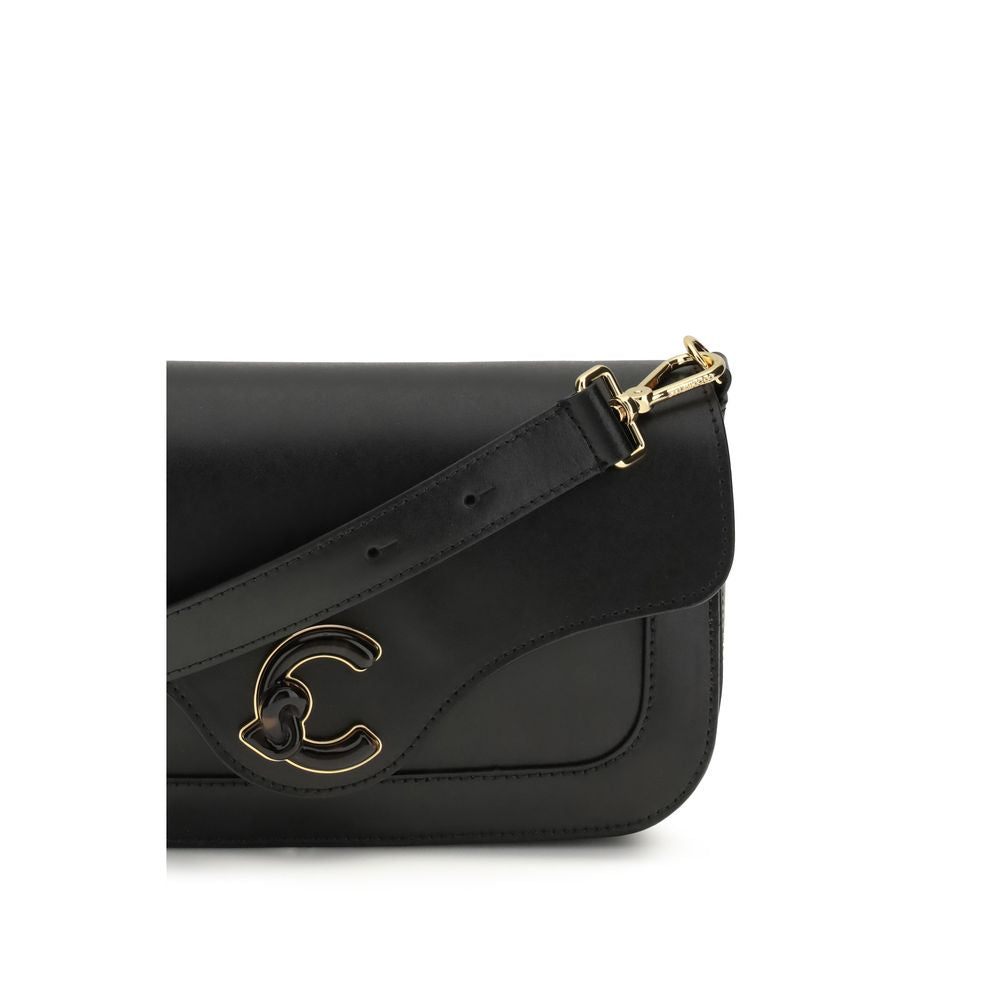 Sac bandoulière Bos Taurus en cuir de veau noir Coccinelle