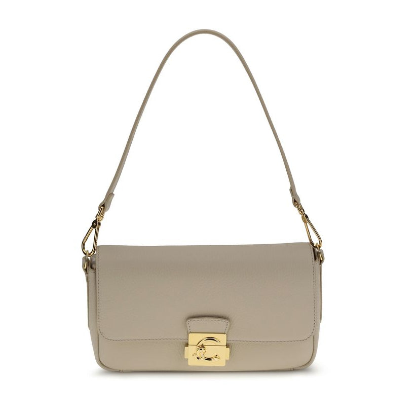 Sac bandoulière Bos Taurus en cuir de veau beige Coccinelle
