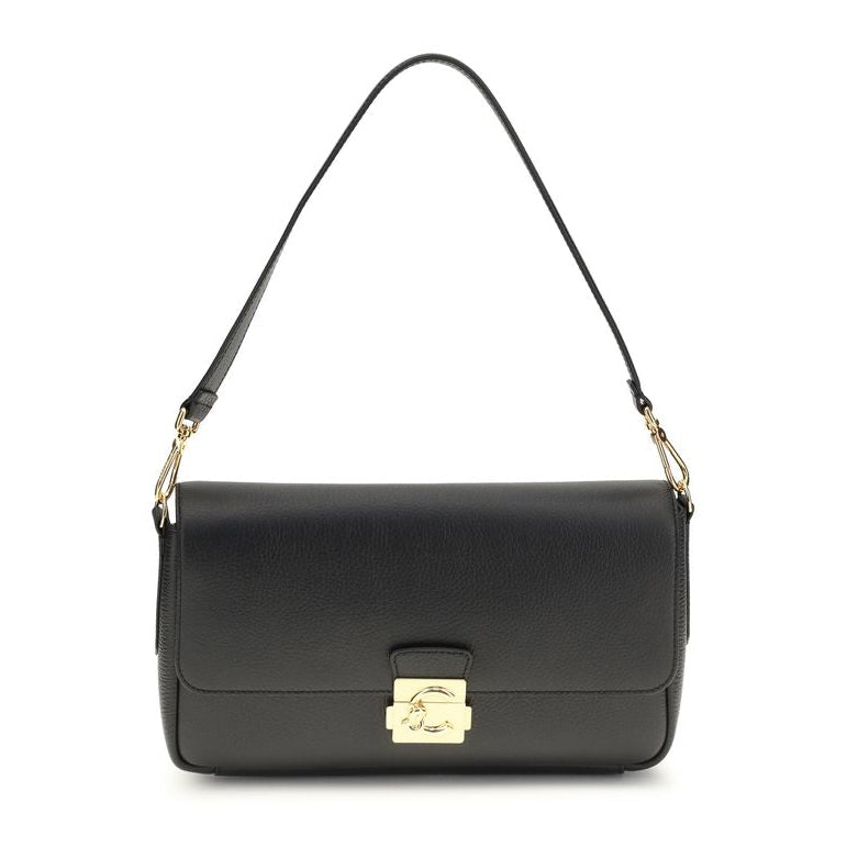Sac bandoulière Bos Taurus en cuir de veau noir Coccinelle