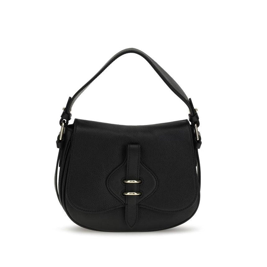 Sac bandoulière Bos Taurus en cuir de veau noir Coccinelle