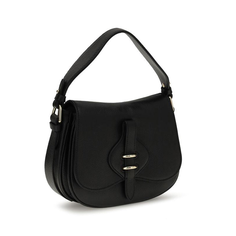 Sac bandoulière Bos Taurus en cuir de veau noir Coccinelle