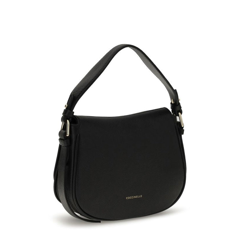 Sac bandoulière Bos Taurus en cuir de veau noir Coccinelle