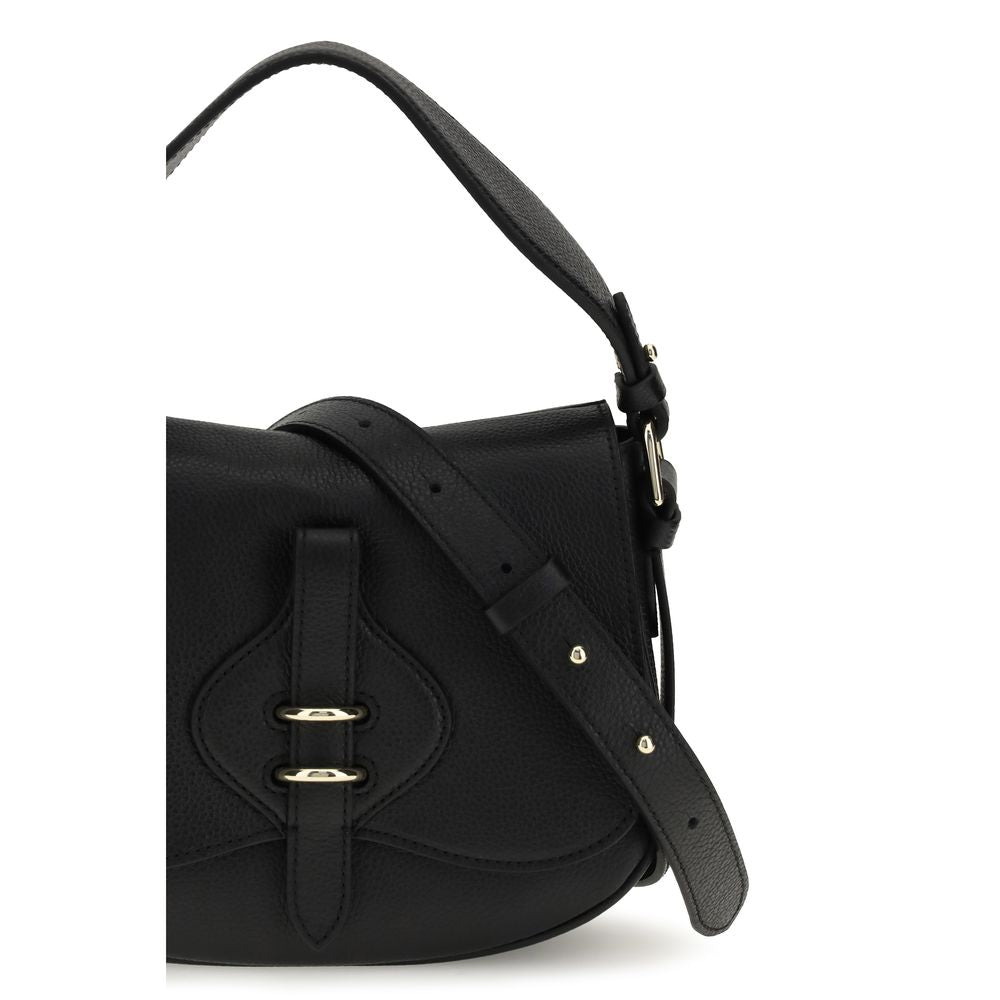 Sac bandoulière Bos Taurus en cuir de veau noir Coccinelle