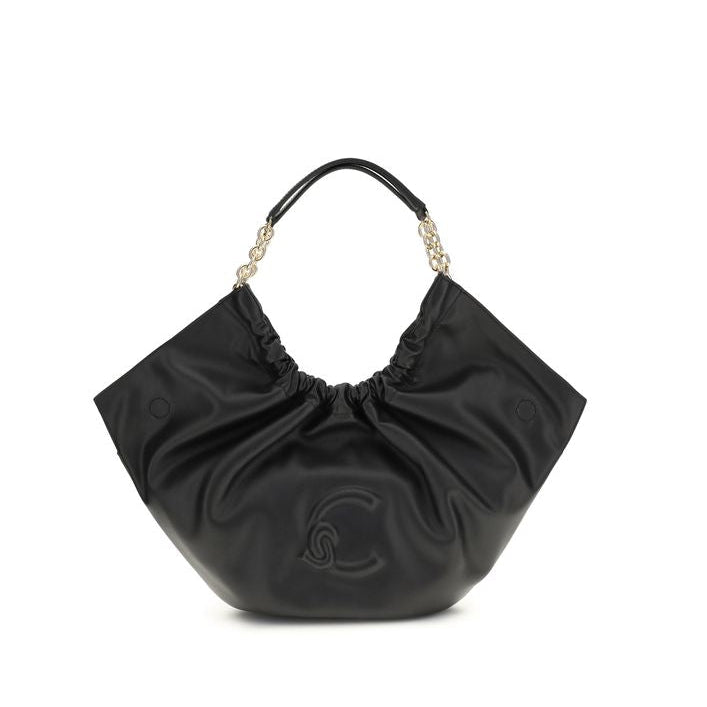 Bolso de hombro Bos Taurus de piel de becerro negra Coccinelle
