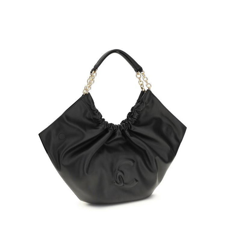 Bolso de hombro Bos Taurus de piel de becerro negra Coccinelle