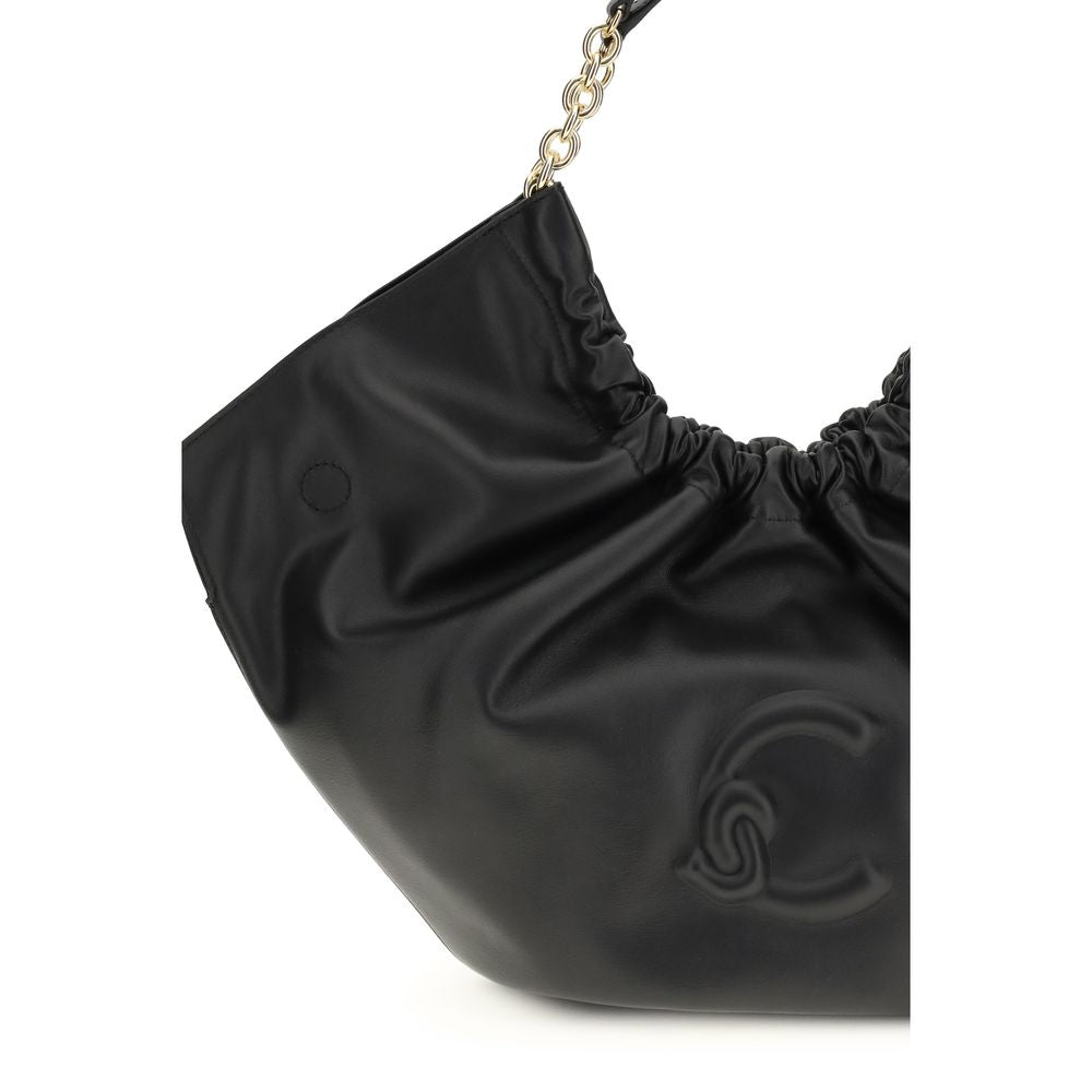 Bolso de hombro Bos Taurus de piel de becerro negra Coccinelle