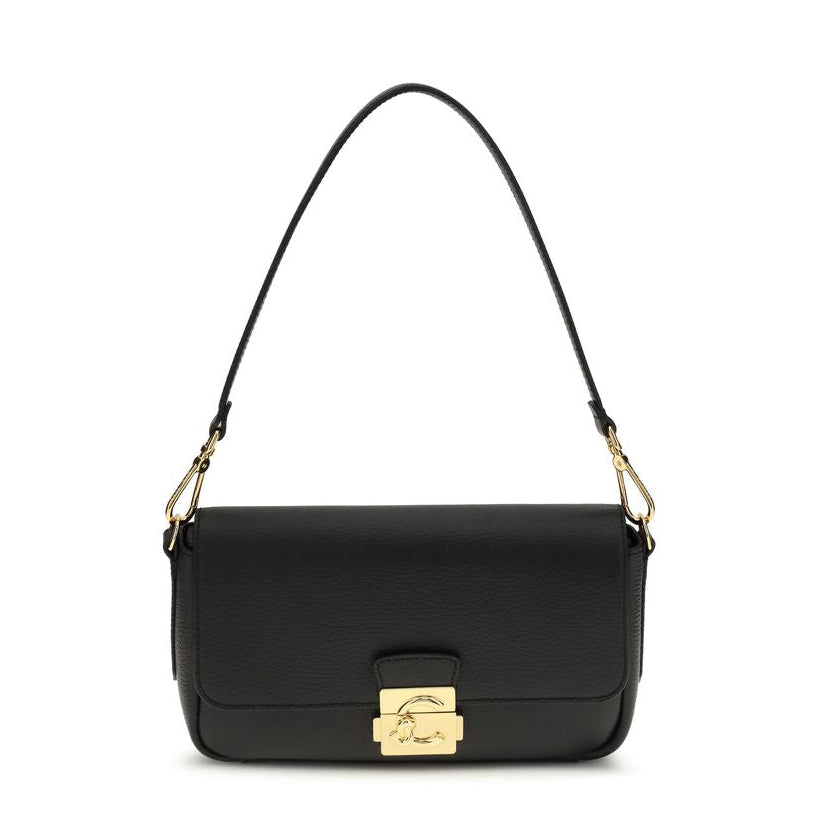Sac bandoulière Bos Taurus en cuir de veau noir Coccinelle