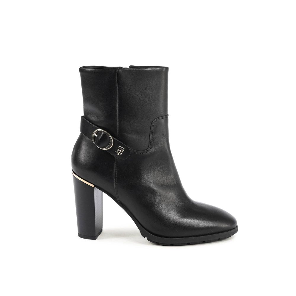 Bottines en cuir noir Tommy Hilfiger
