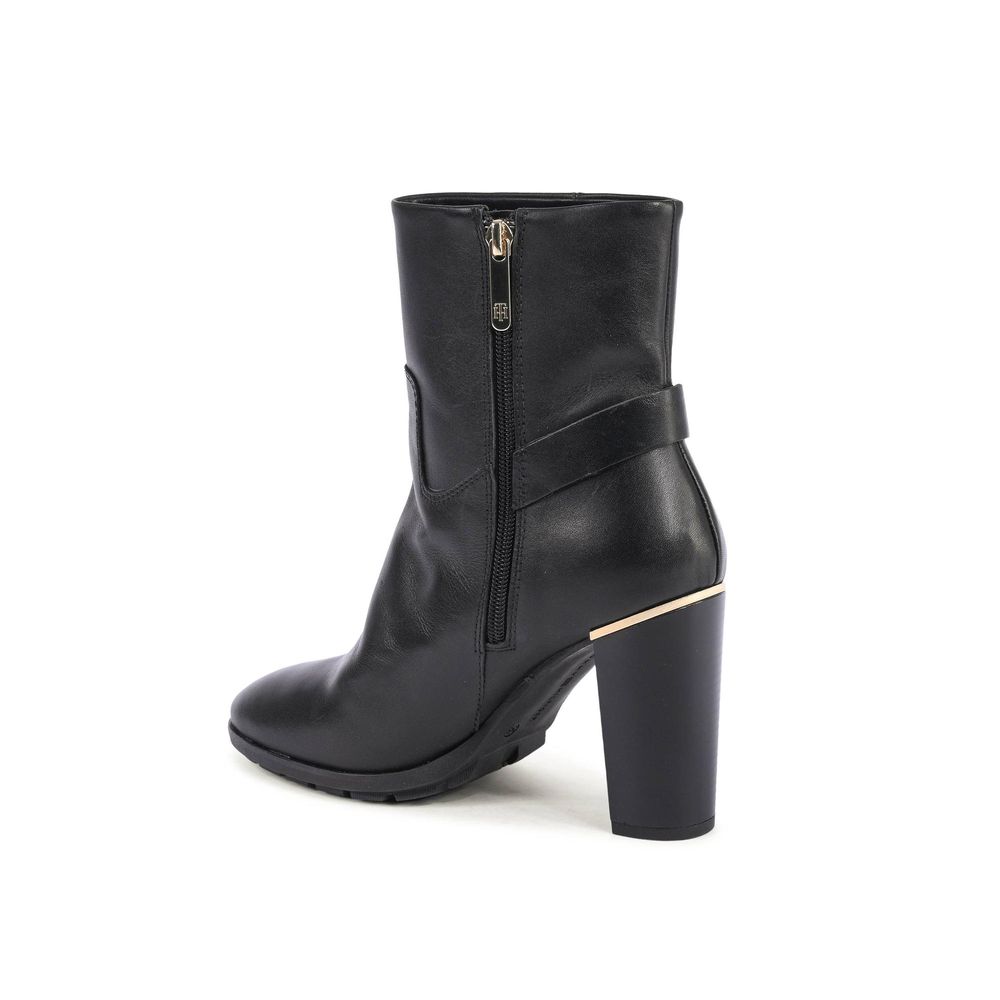 Bottines en cuir noir Tommy Hilfiger