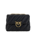Sac bandoulière Bos Taurus en cuir de veau noir Pinko