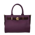 Sac à main en cuir violet Versace