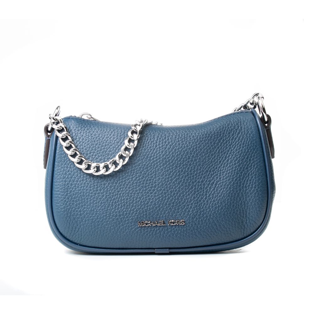 Sac bandoulière en fourrure bleue Michael Kors