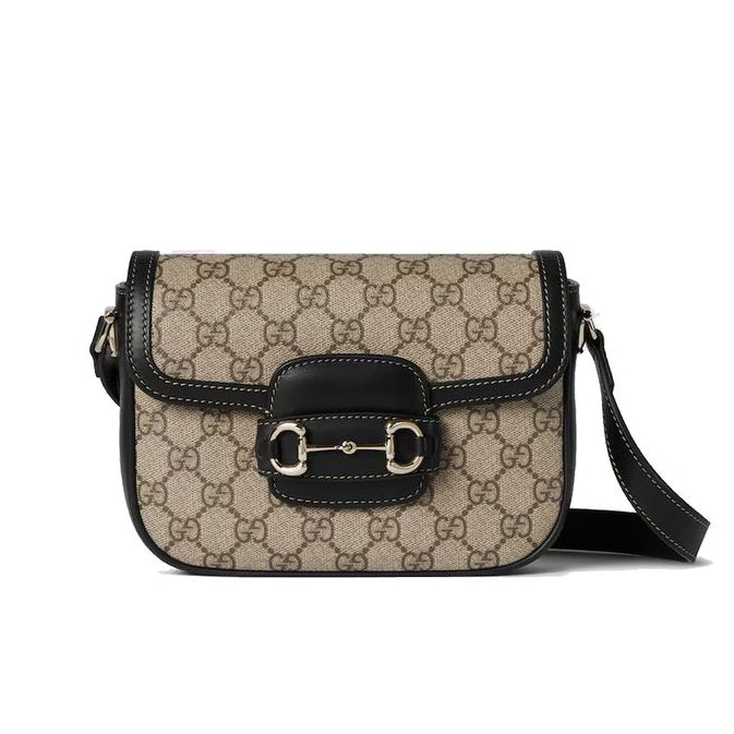 Sac bandoulière en tissu beige Gucci
