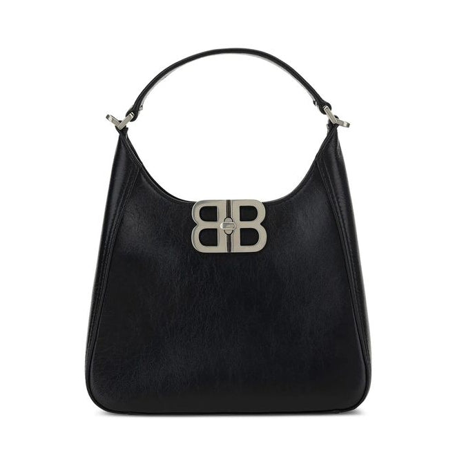 Sac bandoulière en cuir d'agneau noir Balenciaga