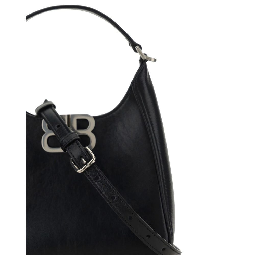 Sac bandoulière en cuir d'agneau noir Balenciaga