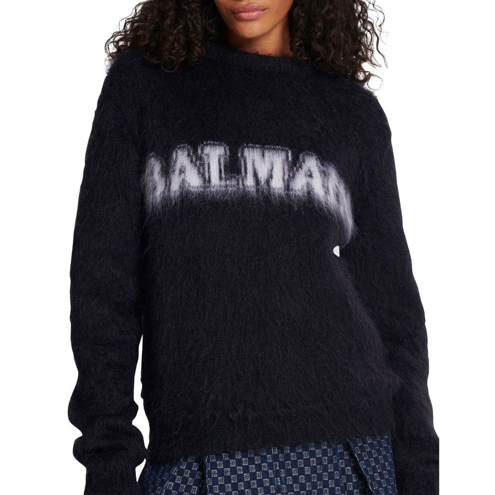 Pull en mohair noir Balmain