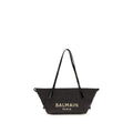 Sac bandoulière en raphia noir Balmain