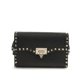 Sac bandoulière Bos Taurus en cuir de veau noir Valentino Garavani