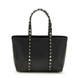 Sac à main Bos Taurus en cuir de veau noir Valentino Garavani