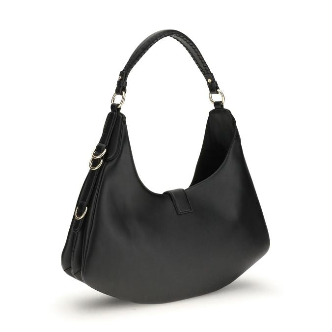 Bolso bandolera Bos Taurus de piel de becerro negra Ganni