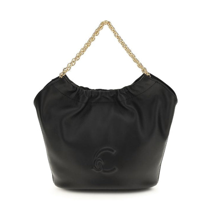 Sac bandoulière Bos Taurus en cuir de veau noir Coccinelle