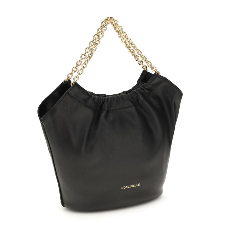 Sac bandoulière Bos Taurus en cuir de veau noir Coccinelle