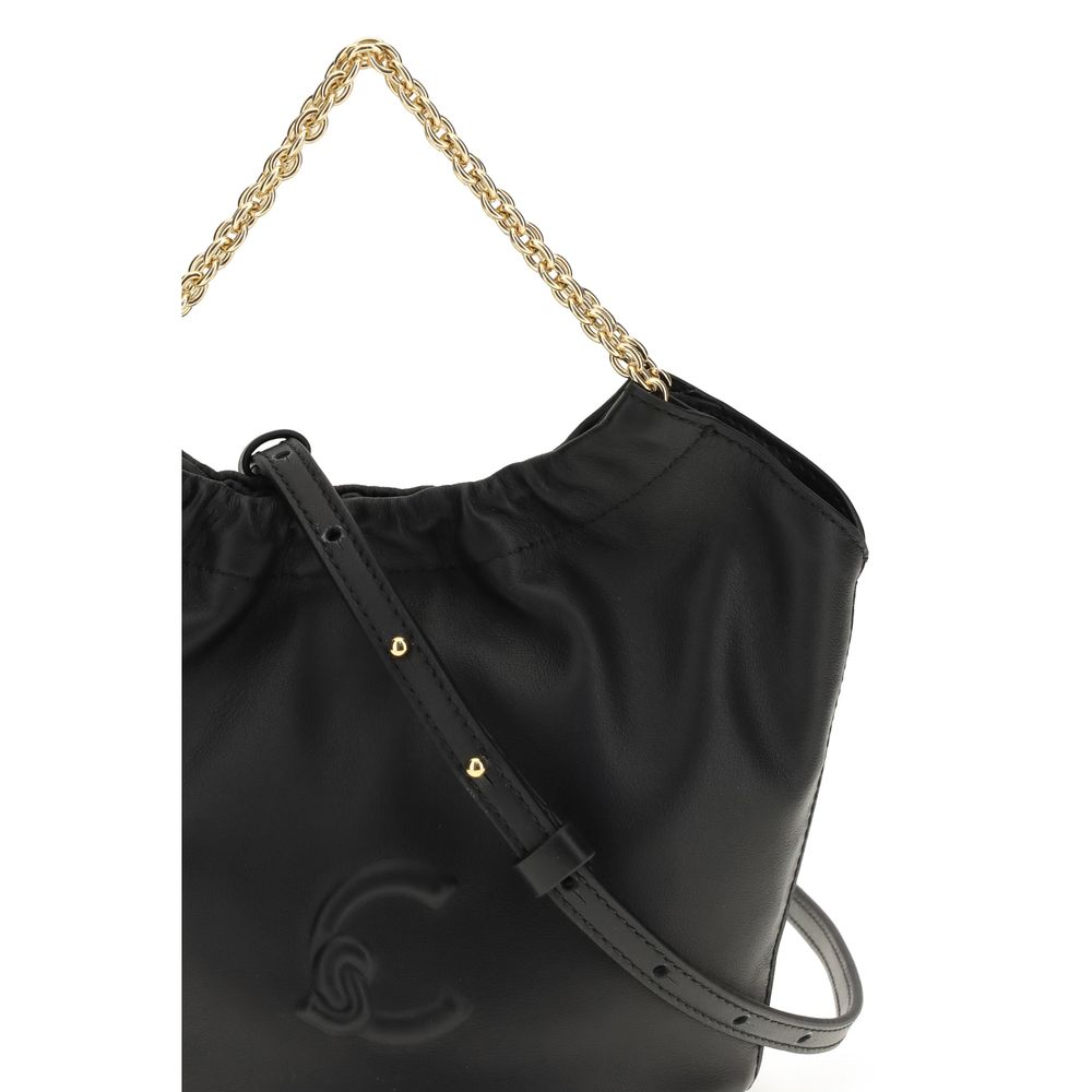 Sac bandoulière Bos Taurus en cuir de veau noir Coccinelle