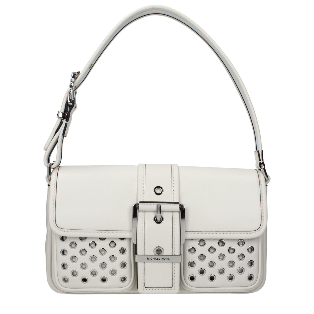 Sac bandoulière en cuir blanc Michael Kors