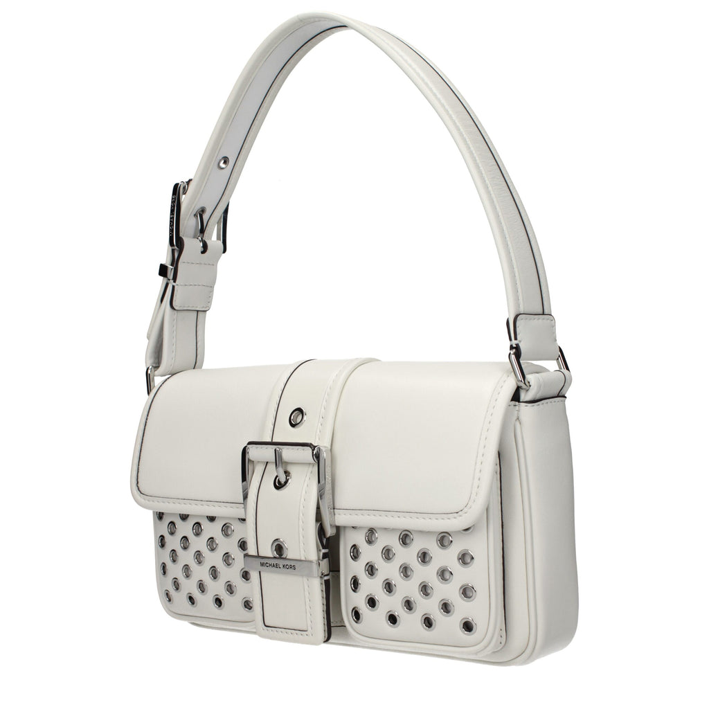 Sac bandoulière en cuir blanc Michael Kors