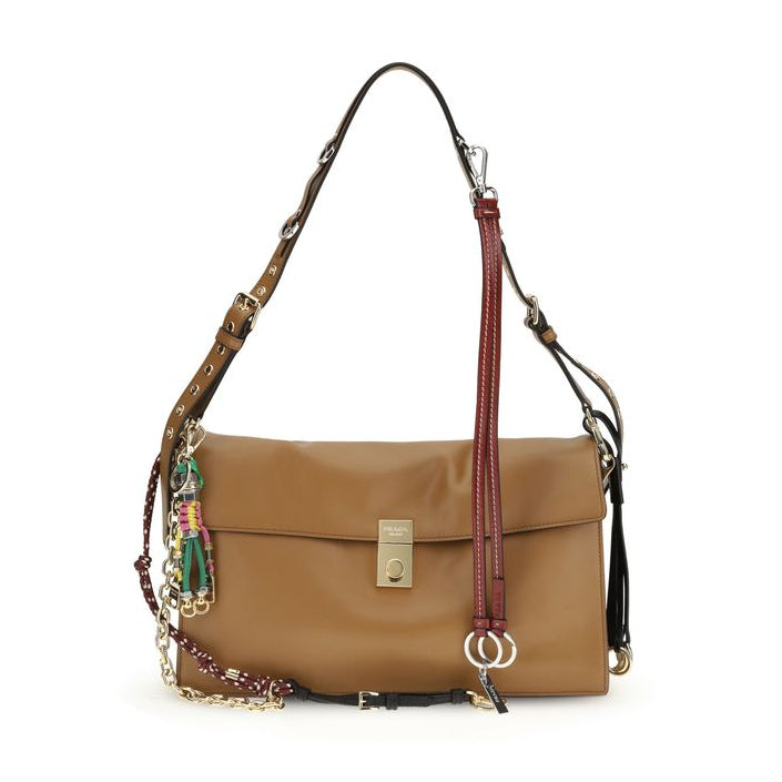 Sac bandoulière Bos Taurus en cuir de veau Prada
