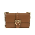 Sac bandoulière Bos Taurus en cuir de veau marron Pinko