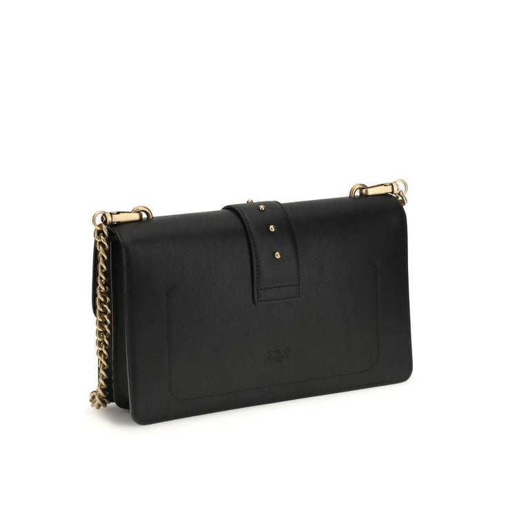 Sac bandoulière Bos Taurus en cuir de veau noir Pinko