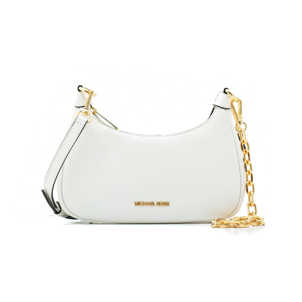 Bolso de hombro de cuero blanco Michael Kors