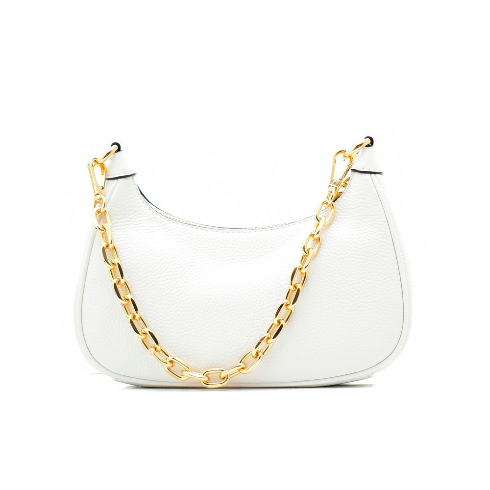 Bolso de hombro de cuero blanco Michael Kors