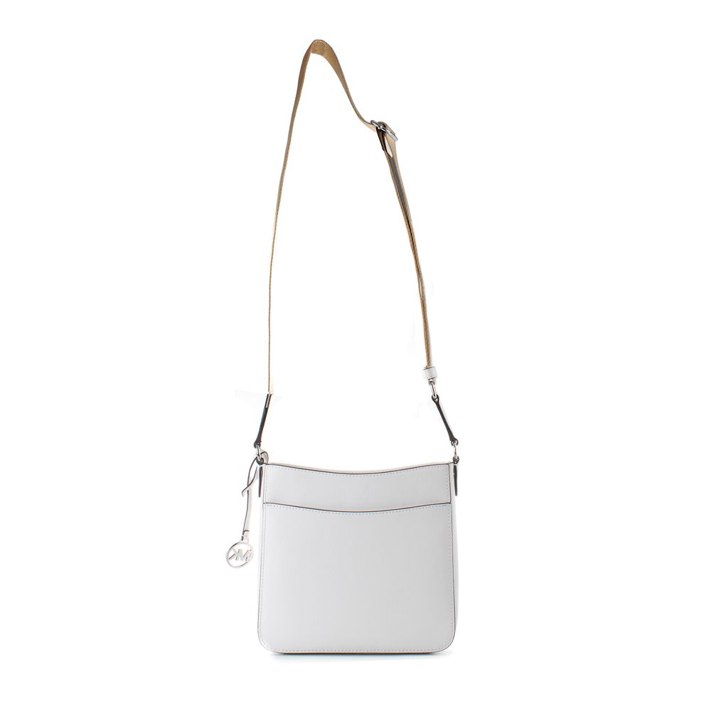 Sac bandoulière en toile blanche Michael Kors