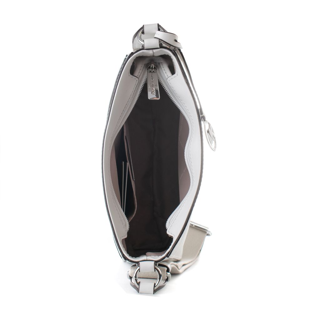 Sac bandoulière en toile blanche Michael Kors