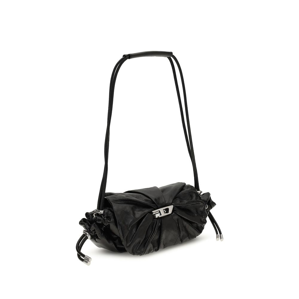 Sac bandoulière Bos Taurus en cuir de veau noir Diesel