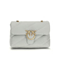 Sac bandoulière Bos Taurus en cuir de veau gris Pinko
