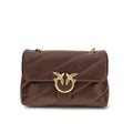 Sac bandoulière Bos Taurus en cuir de veau marron Pinko
